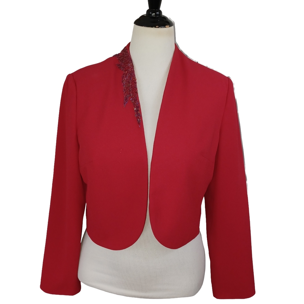 URSULA OF SWITZERLAND OPEN FRONT BLAZER SIZE 14